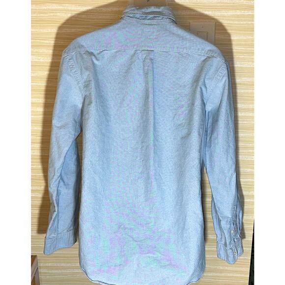 Ralph Lauren Men's Classic Fit Blue Chambray Long Sleeve Shirt XL 0616 - Picture 4 of 5